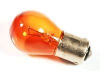 Лампа 12v21w смещенный центр желтая