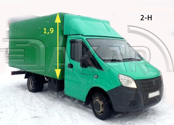 Спойлер Газель NEXT (будка 1,9 м, тент) белый